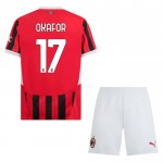 Nogometni Dresovi A.C. Milan Okafor 17 Dječji Domaći 2024-25 Kratkih Rukava